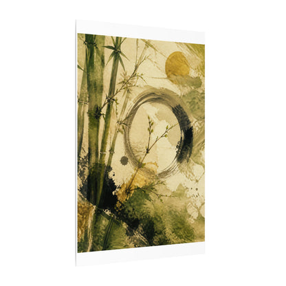 Ink Brushstroke Sumi E Canvas Art | Calm Zen Art