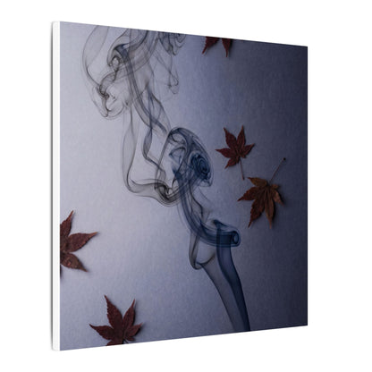 Dark Japandi Incense Smoke in Dawn | Moody Minimal Canvas Art