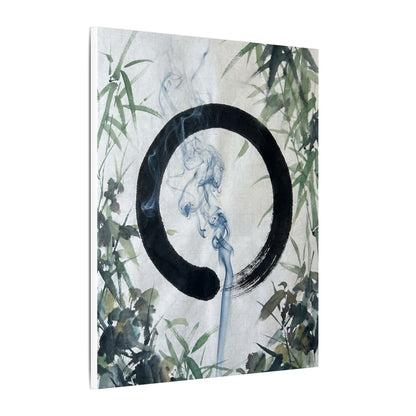 Zen Incense Smoke in Moonlight | Enso Canvas Art