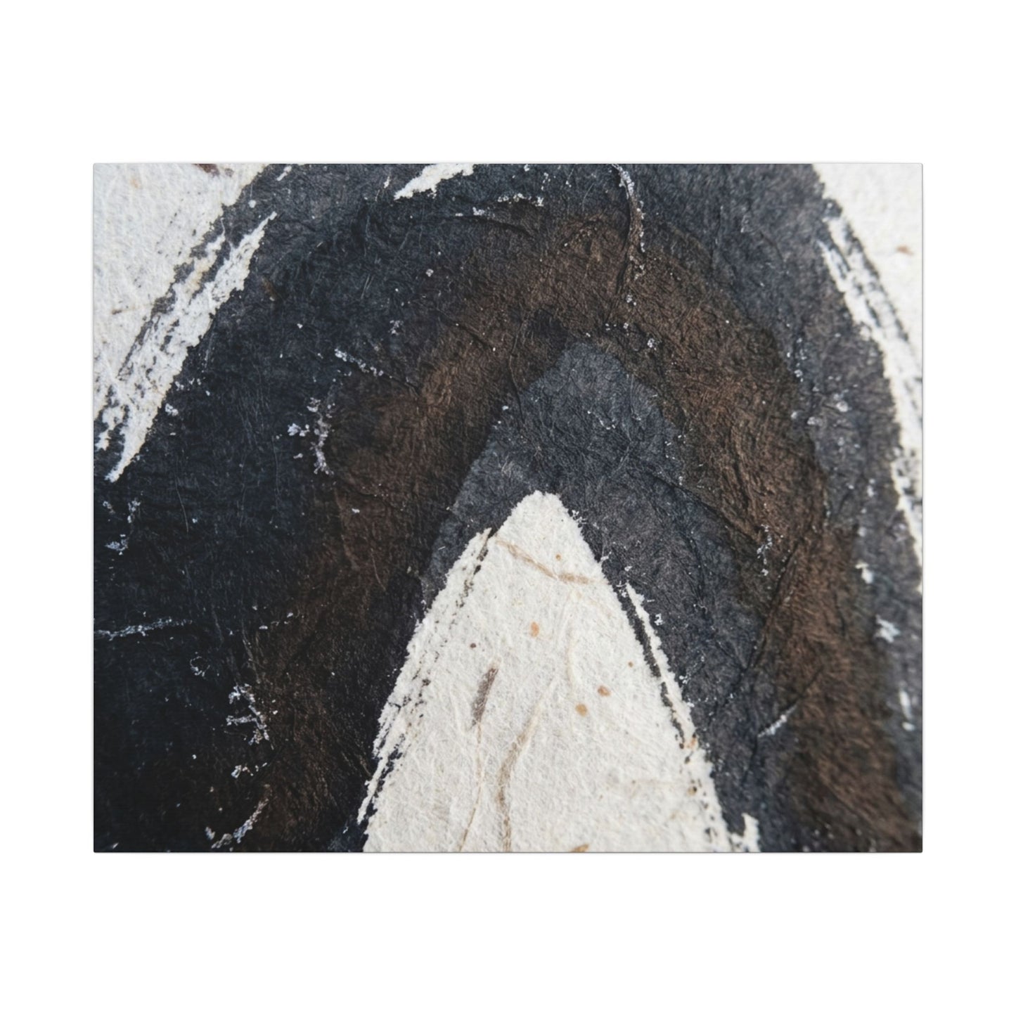 Moody Ink Brushstroke Canvas Art - Moody Minimal Dark Japandi