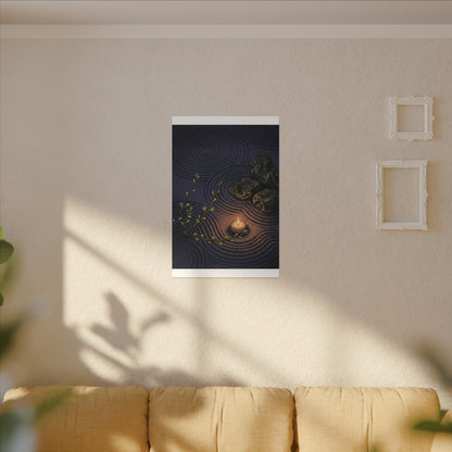 Mono No Aware Rock Garden Canvas Art - Zen Ukiyo E Inspired