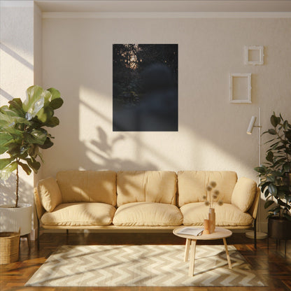 Spring Stone Lantern Moody Minimal Canvas Art | Bold Decor