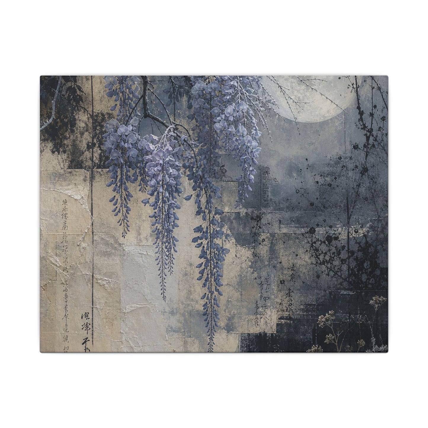 Winter Wisteria Texture Canvas Art | Elegant Decor