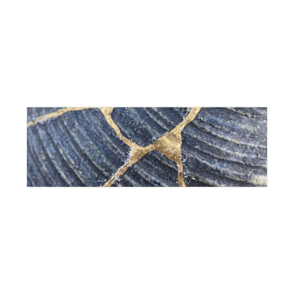 Shibui Water Ripple Canvas Art - Kintsugi Gold Repair