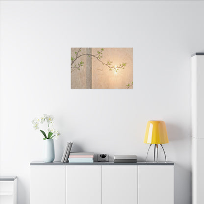Shoji Screen Canvas Art | Spring Japandi Minimal Line Art