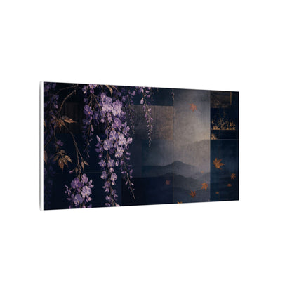 Dawn Wisteria Canvas Art - Dark Japandi Fukinsei