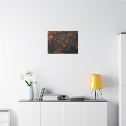 Autumn Cracked Earth Gold Repair Canvas Art | Philosophical Decor