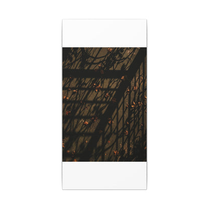 Dark Japandi Shadow Play in Golden Hour | Moody Minimal Canvas Art