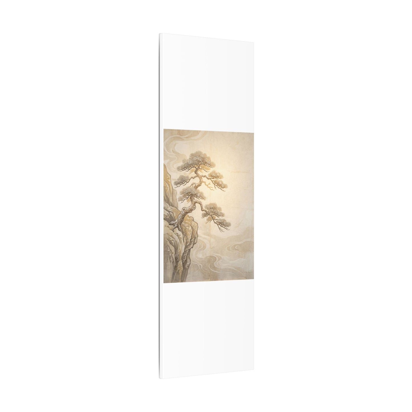 Winter Pine Tree Japanese Pattern Canvas Art | Elegant Decor
