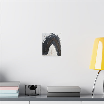 Moody Ink Brushstroke Canvas Art - Moody Minimal Dark Japandi