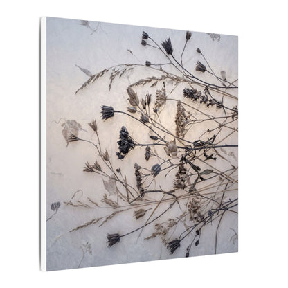 Elegant Dried Flowers Canvas Art - Japanese Pattern Japandi