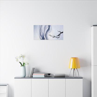 Incense Smoke Spring Canvas Art | Zen Tranquil Design