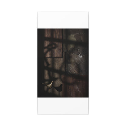 Dark Japandi Shadow Play in Candlelight | Dark Texture Canvas Art