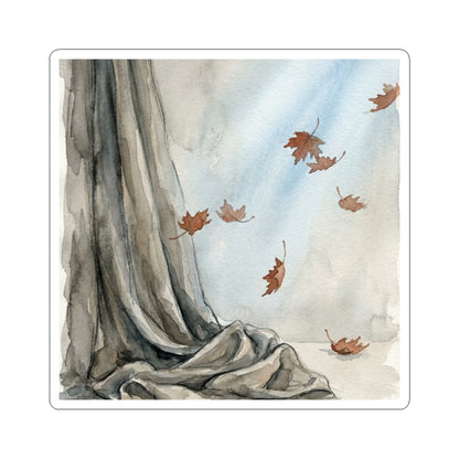 Silk Drape Watercolor Sticker | Elegant Japandi Art Art Print