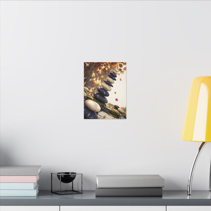 Ma River Stones Canvas Art - Kintsugi Gold Vein