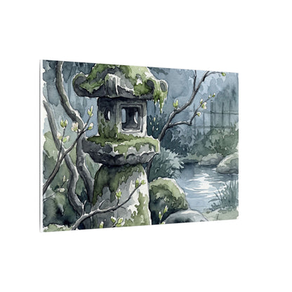 Moonlight Stone Lantern Canvas Art - Japandi Seijaku