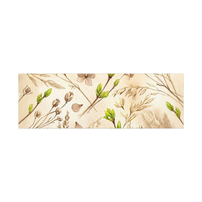 Spring Dried Flowers Watercolor Canvas Art | Earthy Decor