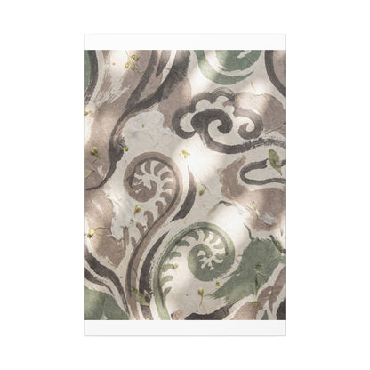 Dappled Ink Brushstroke Canvas Art - Japandi Ma