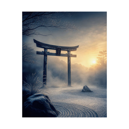 Zen Torii Gate in Golden Hour | Karesansui Wall Art Print