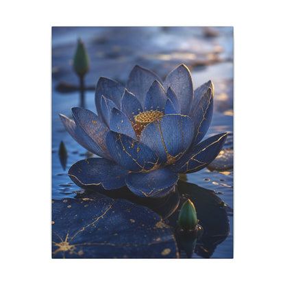 Kintsugi Lotus Flower in Dawn | Broken Beauty Canvas Art