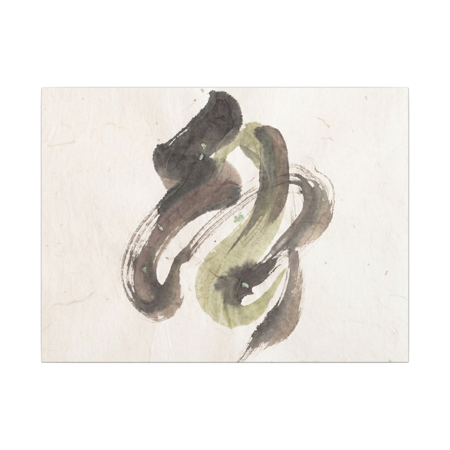 Ink Brushstroke Canvas Art | Spring Japandi Japanese Pattern Art