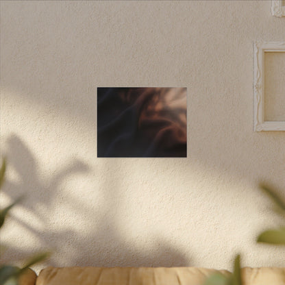 Dark Japandi Silk Drape in Dawn | Shadow Zen Canvas Art
