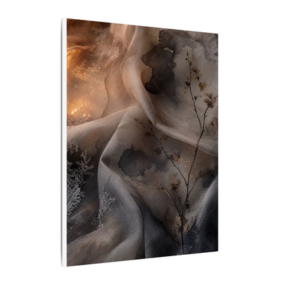 Japandi Silk Drape in Candlelight | Watercolor Canvas Art
