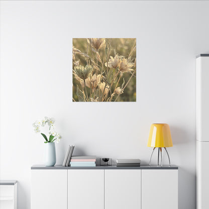 Summer Dried Flowers Minimal Line Canvas Art | Cozy Decor