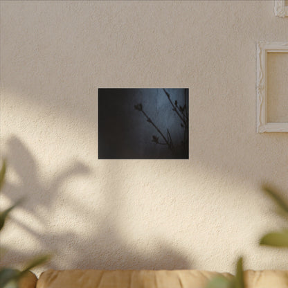 Shadow Play Canvas Art | Spring Dark Japandi Moody Minimal Art