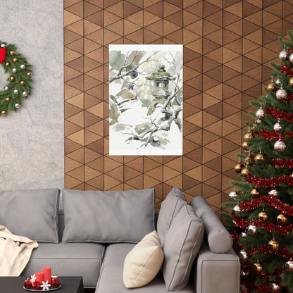 Dappled Stone Lantern Wall Art Print - Japandi Ma