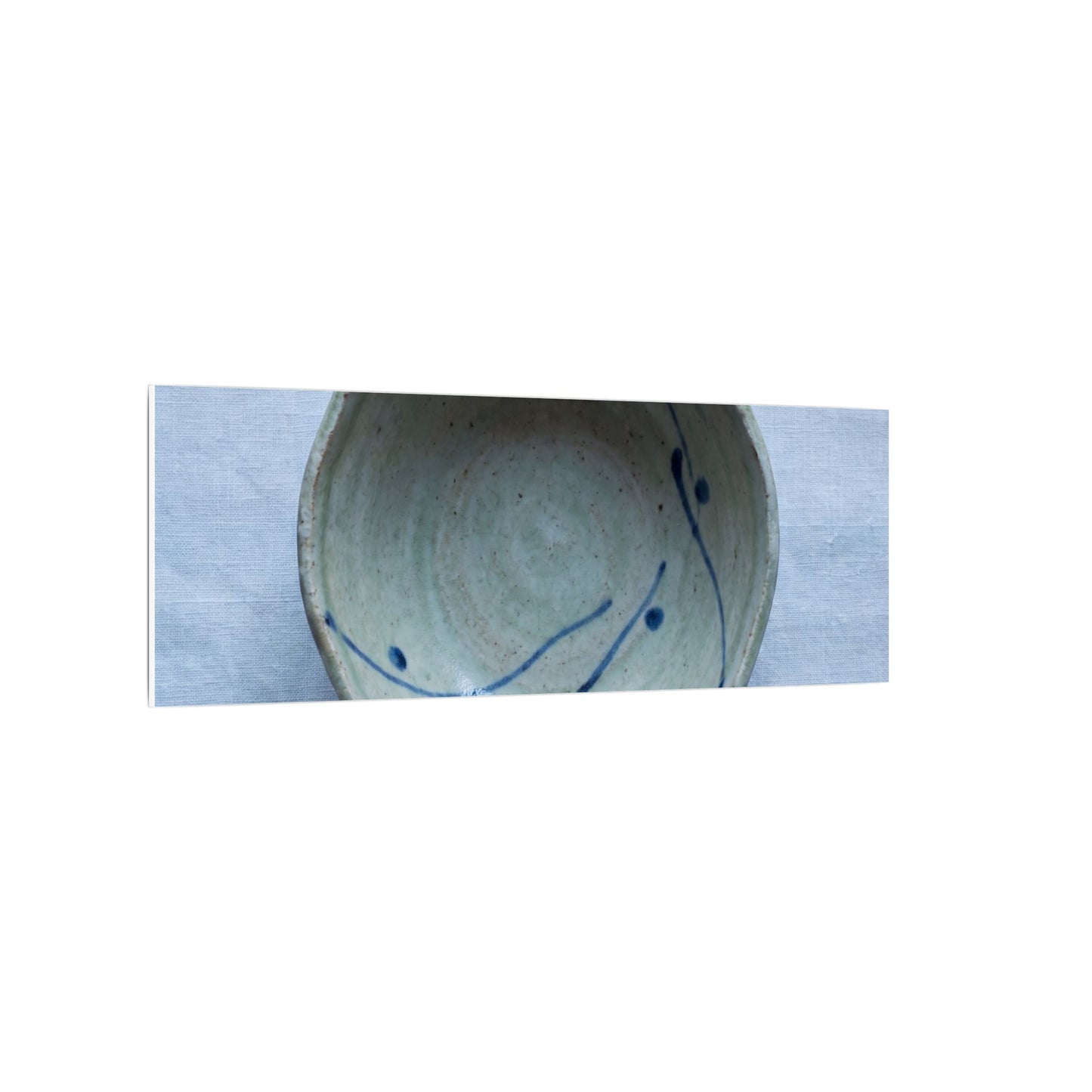 Spring Ceramic Bowl Minimal Line Canvas Art | Warm Decor