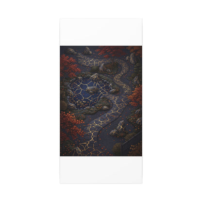 Moonlit Garden Gold Vein Canvas Art | Resilient Kintsugi Art