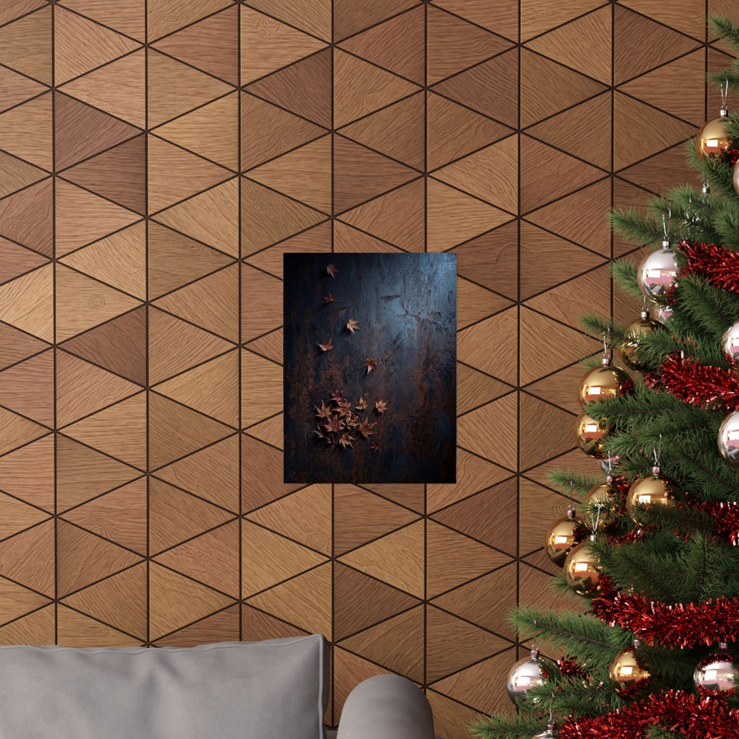 Rust Patina Wall Art Print | Autumn Dark Japandi Shadow Zen Art