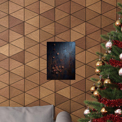 Rust Patina Wall Art Print | Autumn Dark Japandi Shadow Zen Art