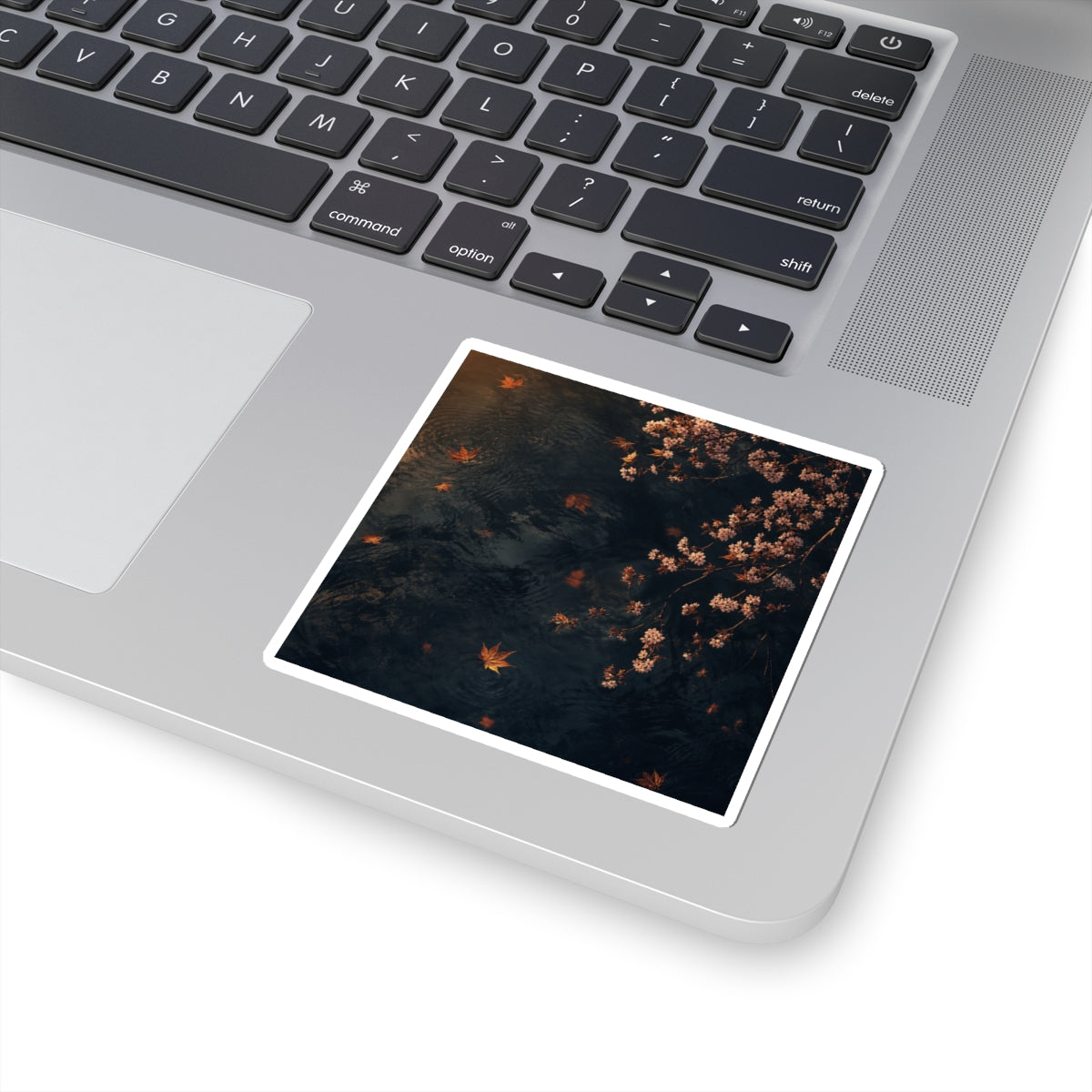 Golden Hour Cherry Blossom Sticker - Dark Japandi Kanso