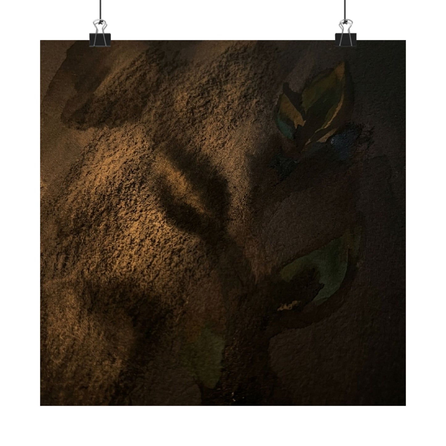 Shadow Play Spring Wall Art Print | Dark Japandi Sophisticated Design