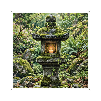 Spring Stone Lantern Japanese Pattern Sticker | Elegant Decor