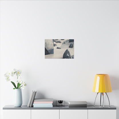 Seijaku Rock Garden Canvas Art - Zen Ukiyo E Inspired