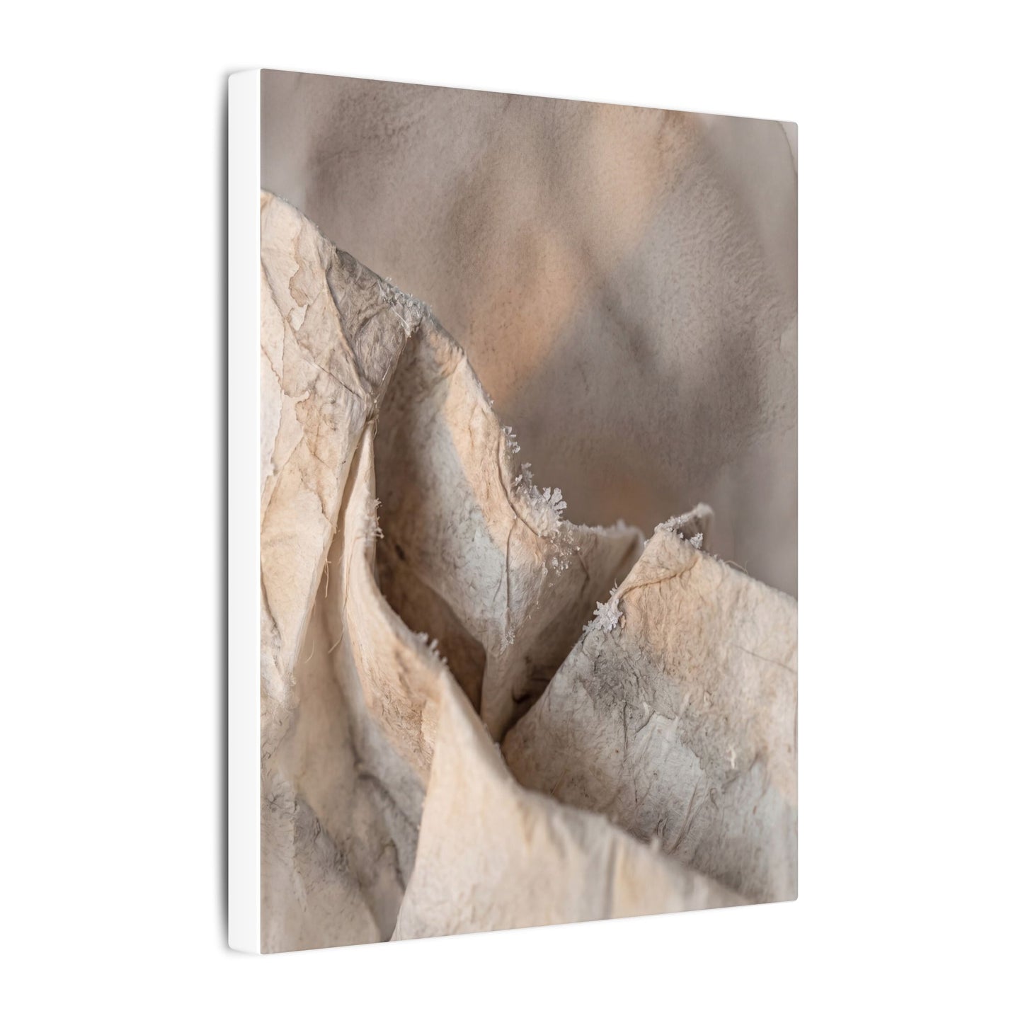 Japandi Paper Fold in Candlelight | Watercolor Canvas Art