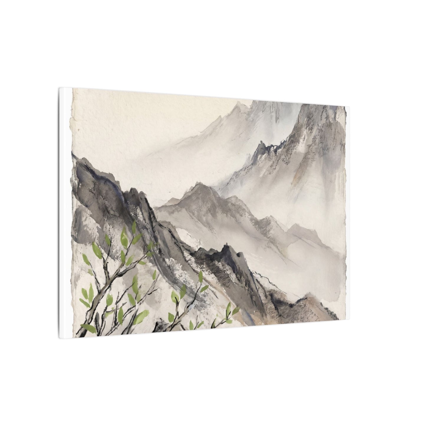 Spring Mountain Mist Texture Canvas Art | Warm Decor