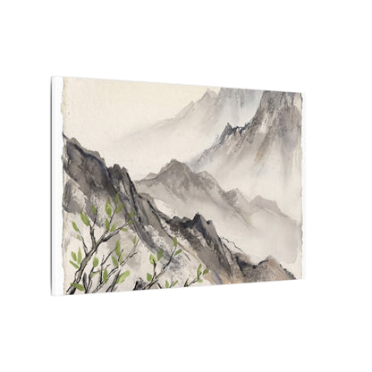 Spring Mountain Mist Texture Canvas Art | Warm Decor