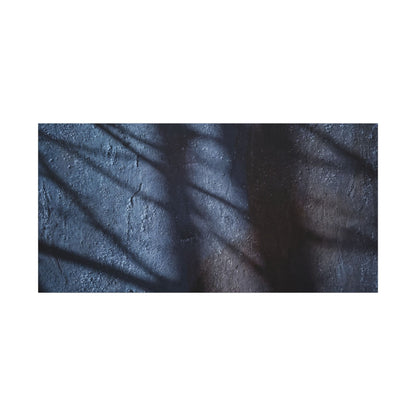 Dark Japandi Shadow Play in Moonlight | Moody Minimal Canvas Art