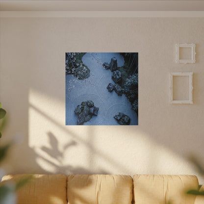 Earthy Silk Drape Canvas Art - Minimal Line Japandi