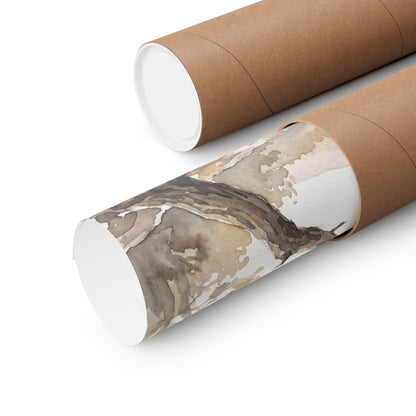 Mono No Aware Pine Tree Wall Art Print - Japandi Watercolor