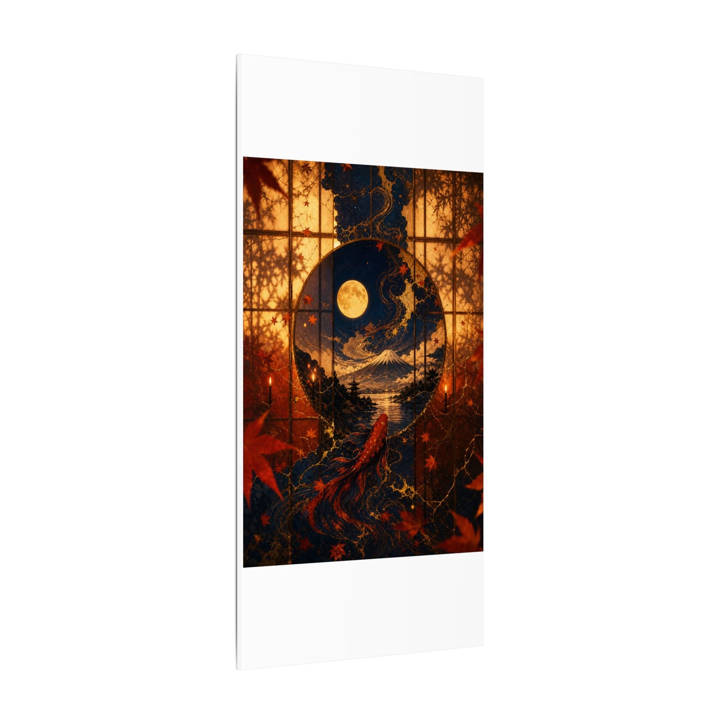 Beautiful Shoji Screen Canvas Art - Gold Vein Kintsugi