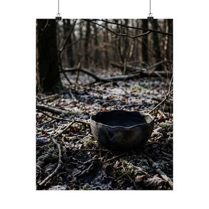 Winter Ceramic Bowl Shadow Zen Wall Art Print | Luxurious Decor