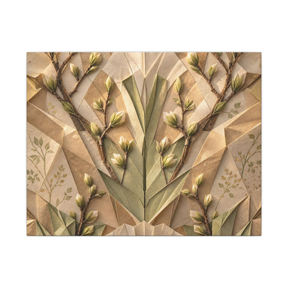 Kanso Paper Fold Canvas Art - Japandi Japanese Pattern