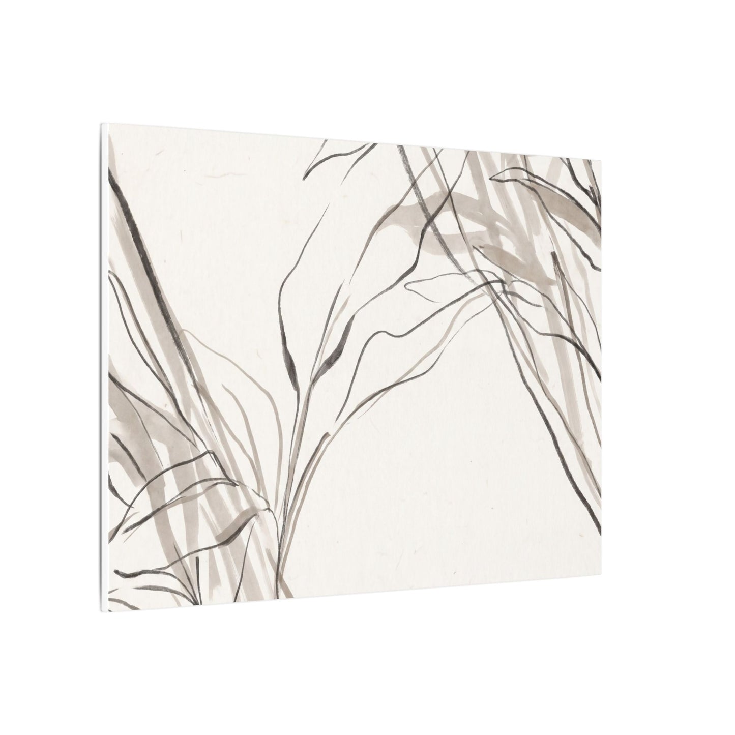 Neutral Shoji Screen Canvas Art - Minimal Line Japandi