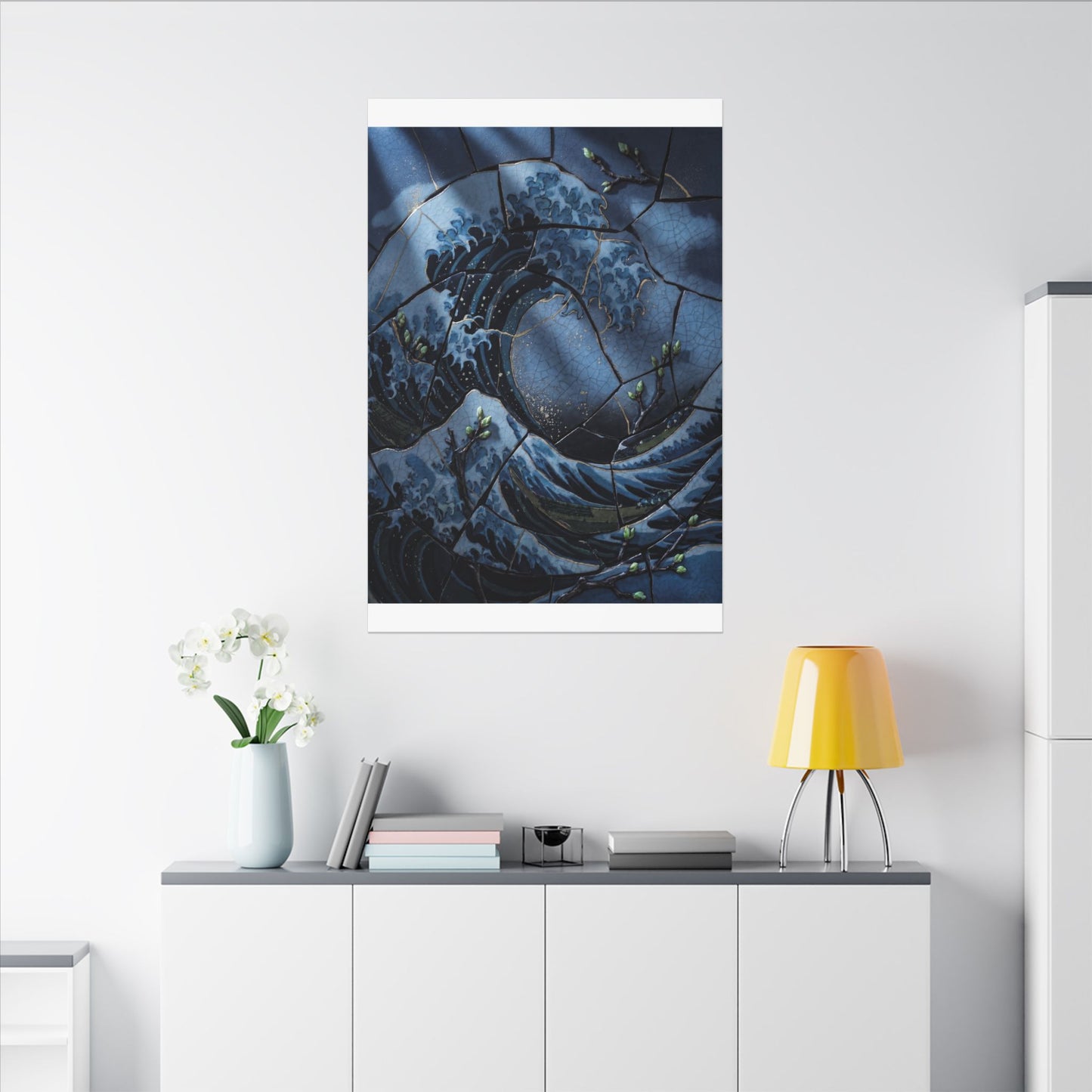 Ocean Wave Spring Canvas Art | Kintsugi Artful Design