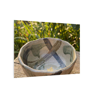 Earthy Ceramic Bowl Canvas Art - Japanese Pattern Japandi